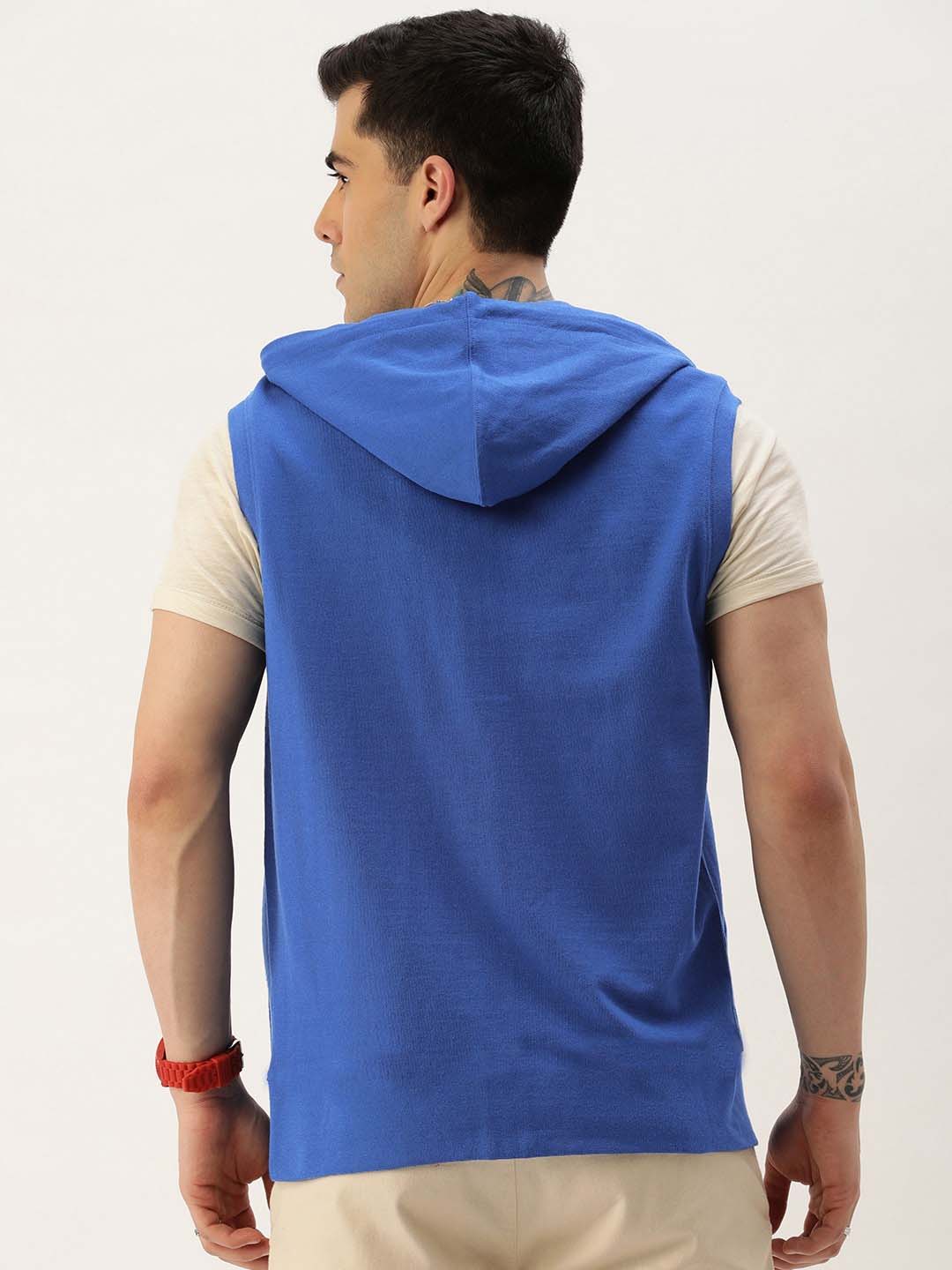 Sleeveless zip‑up hoodie